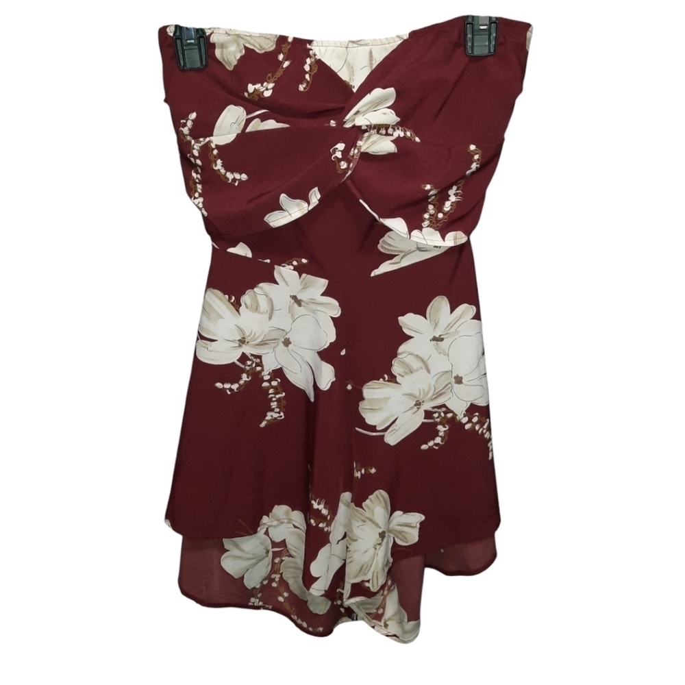 Shein Floral Strapless Romper Small